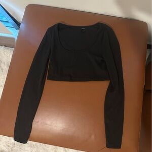 Black long sleeve top